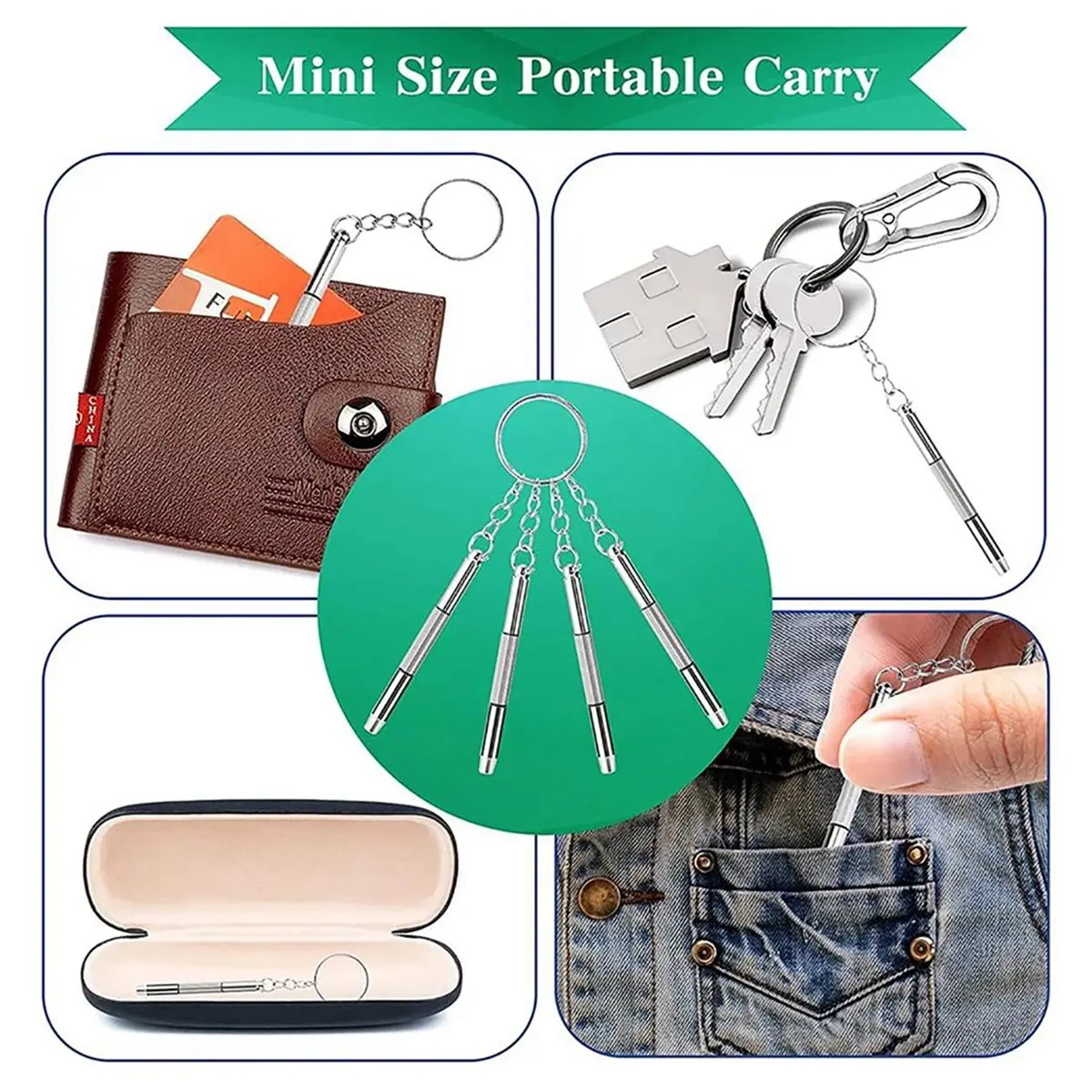 MALL Mini 3 In1 Screwdriver Eyeglass Optical Eye Glasses Portable Spectacles Watch Repair Kit Practical Hand Tool 5pcs