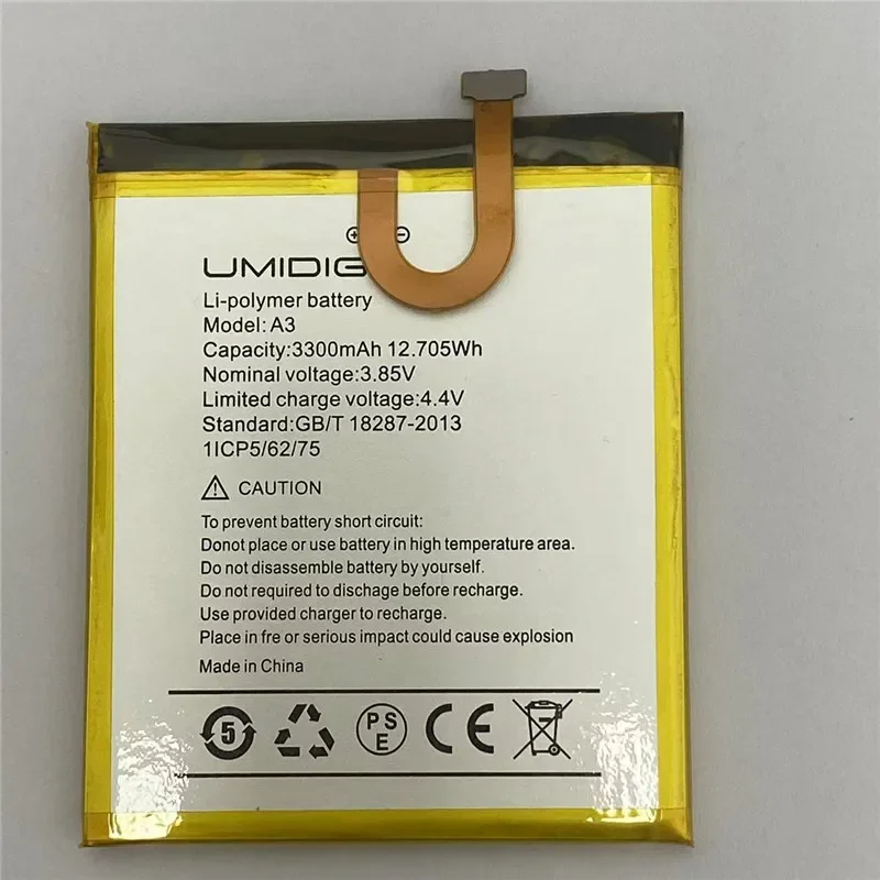 In stock for UMIDIGI A3S battery New production Date High capacity Test normally before shipping for UMIDIGI A3S battery