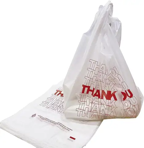 1000 Ct Reusable Disposable Plastic Shopping Bags, Grocery Thank You Bags, 11.5x6.25x21 Inches, 15 Microns