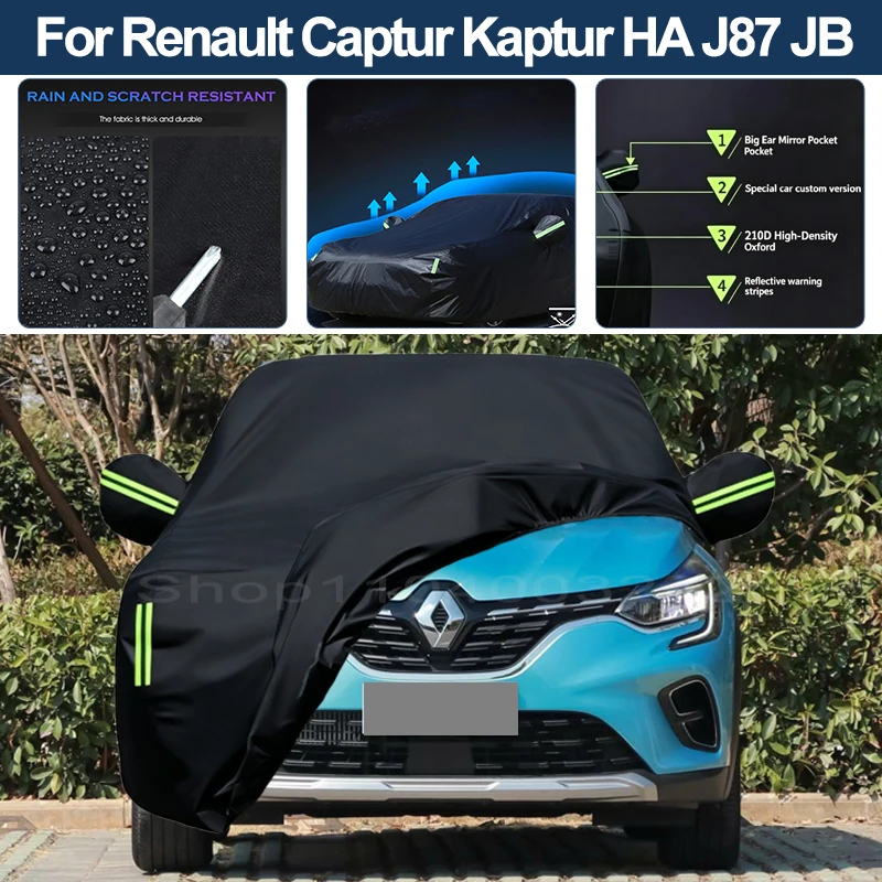 Auto Exterior Sun-Snow Protective Car Cover For Renault Captur Kaptur HA J87 JB JE Waterproof Dustproof Anti-UV Outdoor Cover