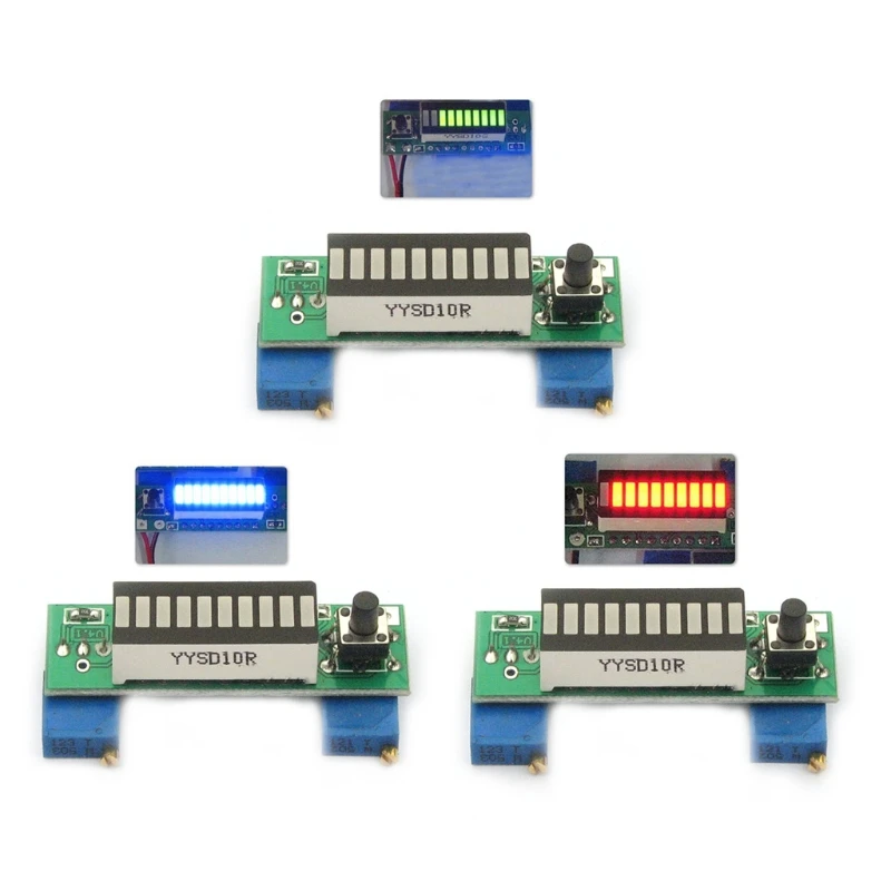 Diy 키트 LM3914 3.7V 리튬 배터리 용량 표시기 모듈 테스터 LED 디스플레이