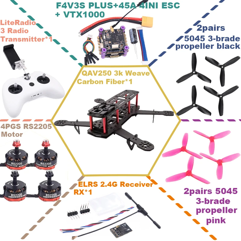 Rctosky F4V3S F4 V3 V3S PLUS Flight Controller Built-in Barometer OSD 5V 9V Dual Output for RC FPV Racing Drone Betaflight INAV