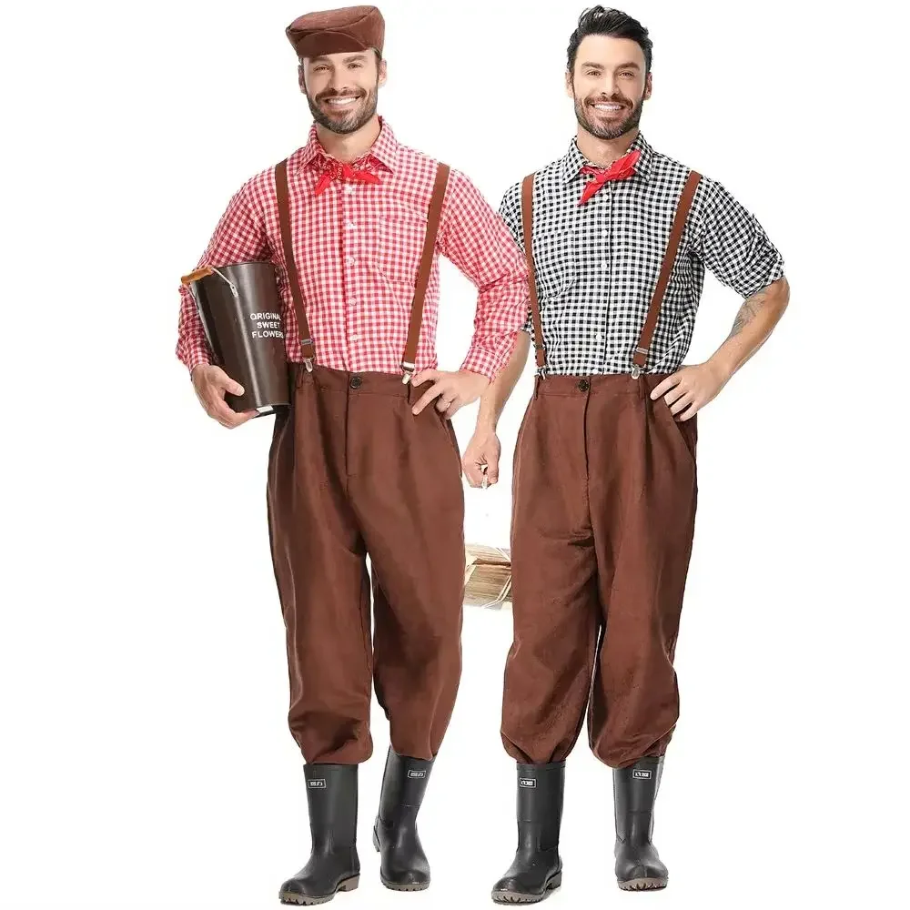 

Colonial Pioneer Victorian Cosplay Costume Villager Theme Party Halloween Costume for Men
