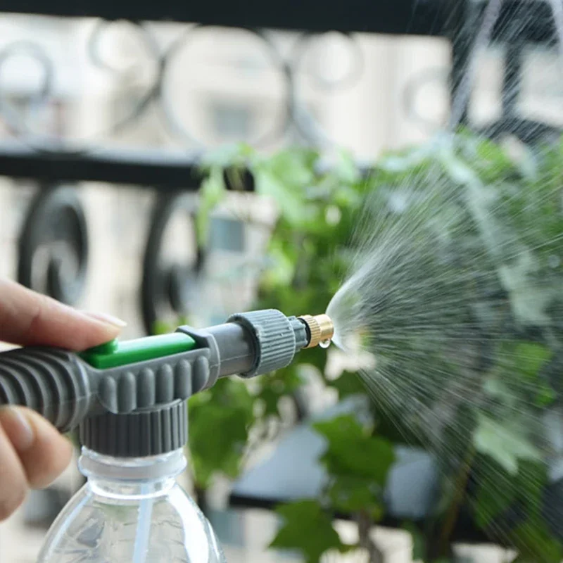 Manual High Pressure Air Pump Sprayer Drink Bottle Spray Head Nozzle Garden Watering Tool Adjustable Sprayer Agriculture Tools