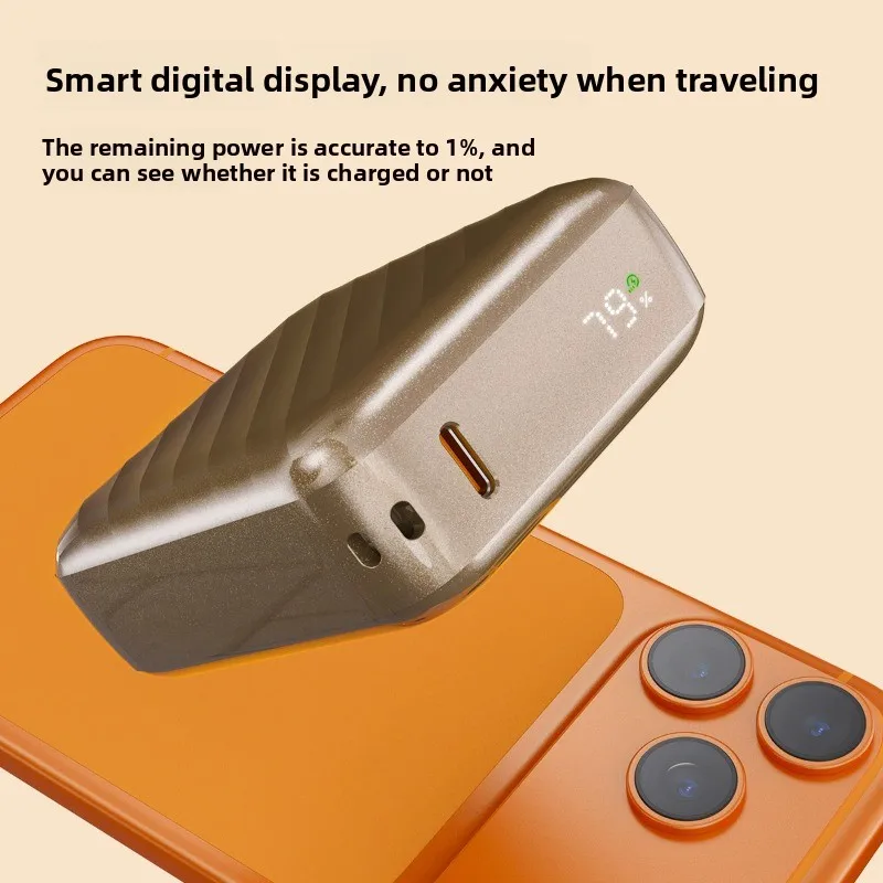 High-quality 10000mAh 20W Mini Power Bank with For IPhone PD Fast Charging Ultra-thin with Cable Portable and Compact Power Bank