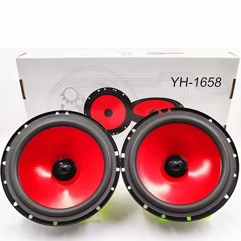 

Автомобильный коаксиальный динамик, оптовая продажа, полночастотный 6,5-дюймовый автомобильный динамик, красный бассейн, автомобильный динамик, модификация лихорадки