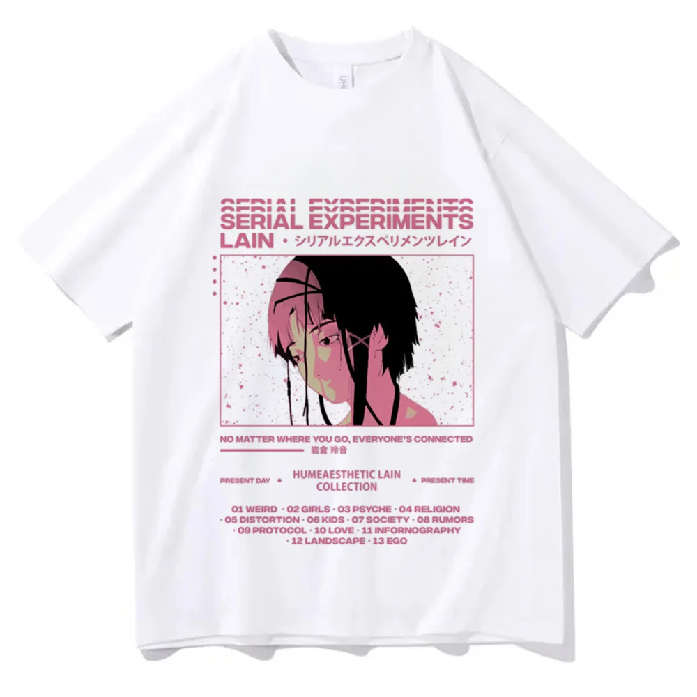 Serial Experiments Lain shirt femme 80s Retro alternative  2000s japanese t-shirt Retro graphic gothic goth