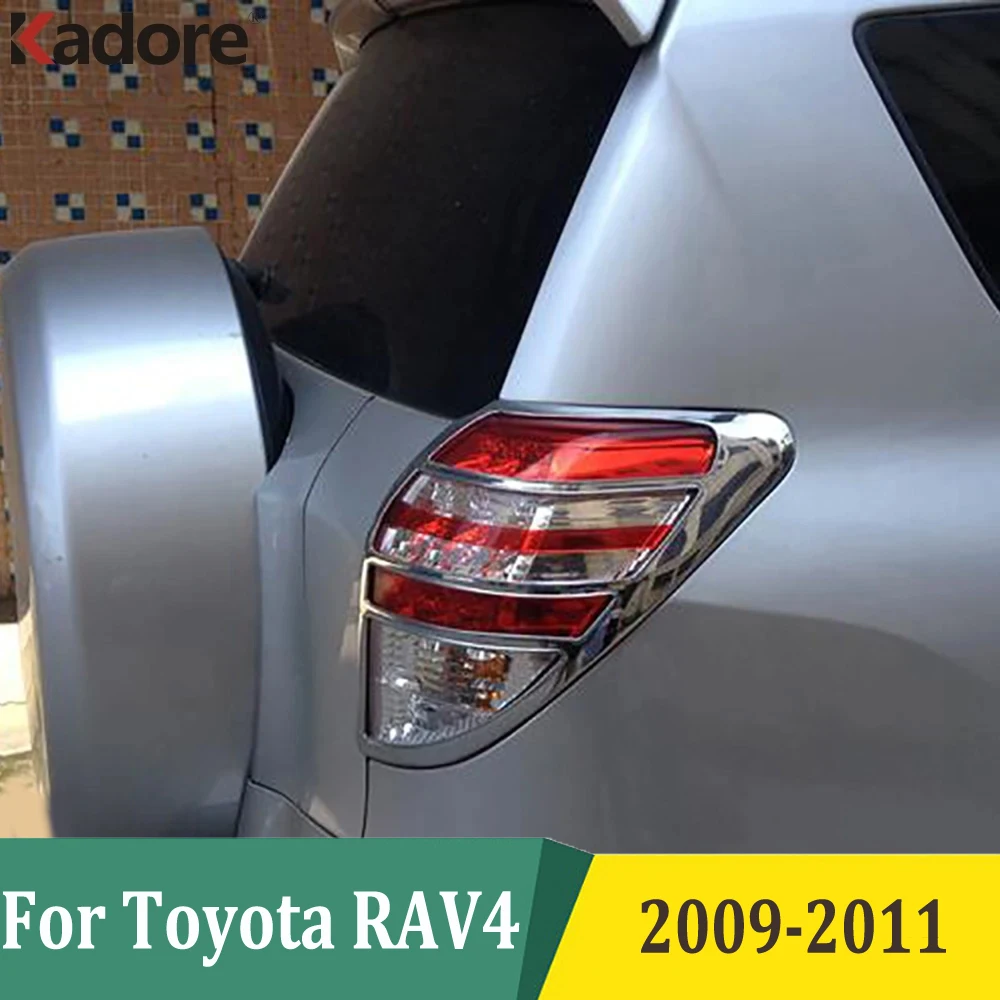 

For Toyota RAV4 RAV 4 2009 2010 2011 Chrome TailLight Cover Trim Rear Lamp Light Frame Car Exterior Styling Accessories