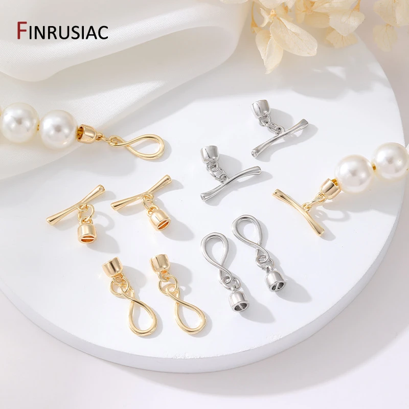 Fermoirs à bascule OT symbole infini plaqué or 14K pour la fabrication de bracelets et de colliers, connecteur pour bijoux, accessoires de bijouterie à faire soi-même