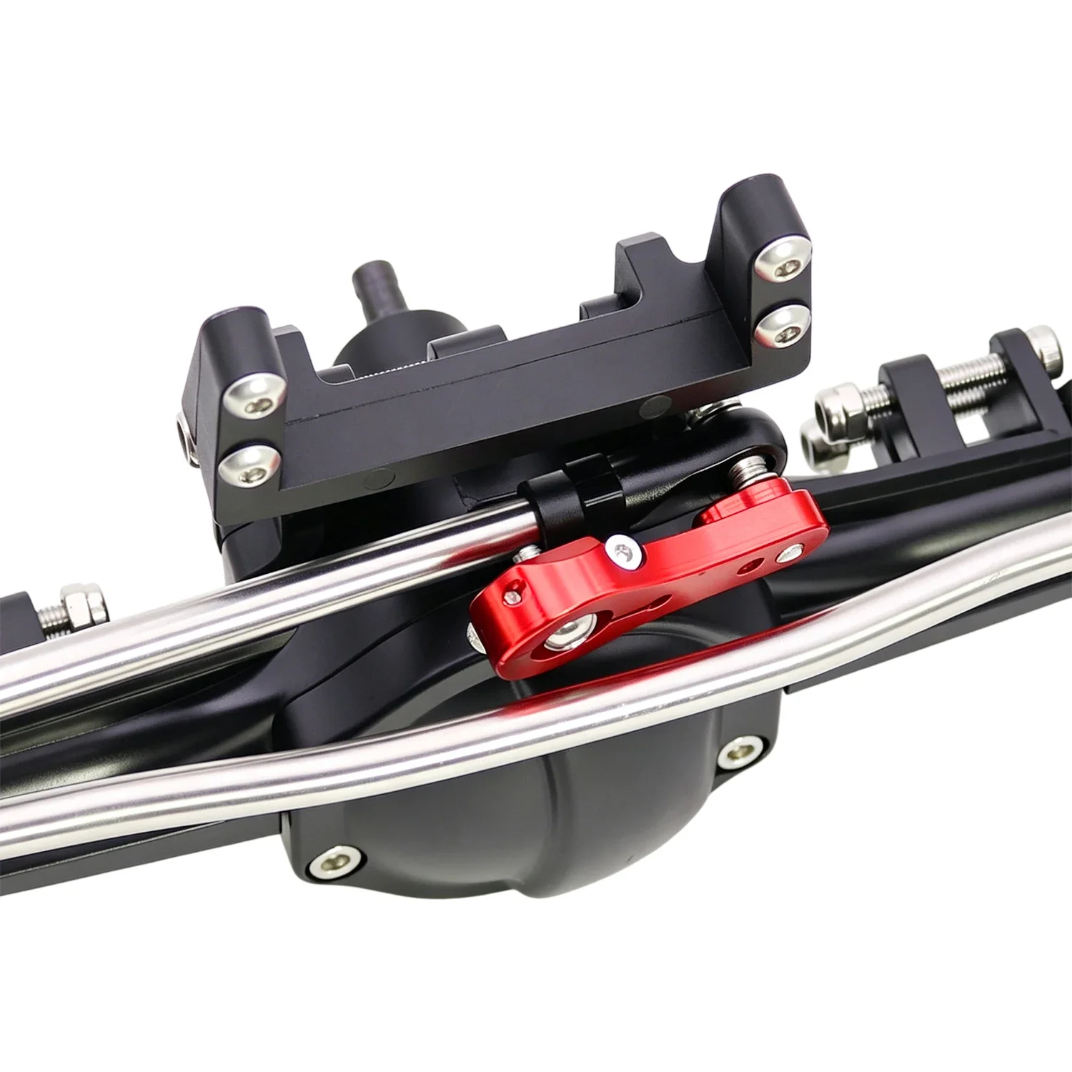 1:10 Plastic Front Rear Straight Axles Set With Servo Mount for 1/10 RC Crawler Axial SCX10 I II III 90021 90027 90028 Upgrade