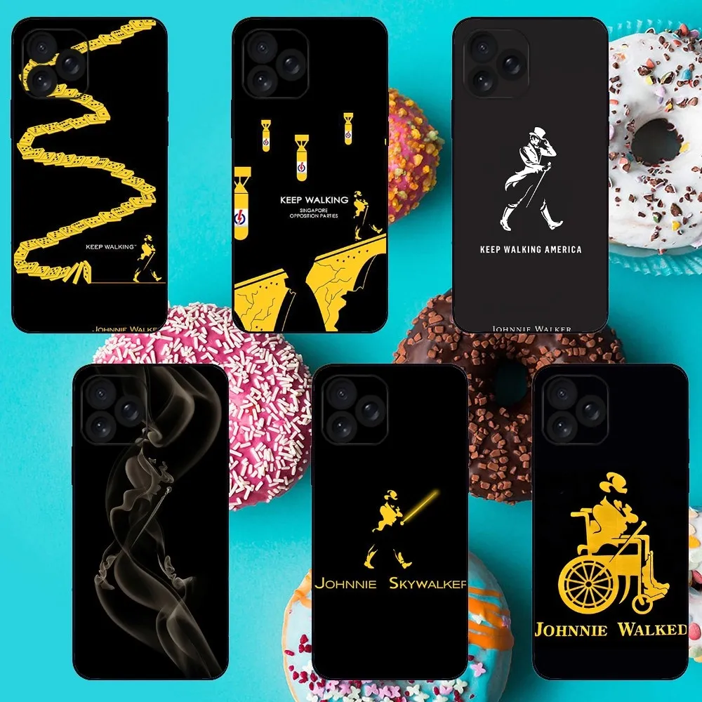 J-Johnnie Walker Logo Phone Case For iPhone 8 11 12 13 14 15 Mini X XR XS PRO MAX Plus Shell