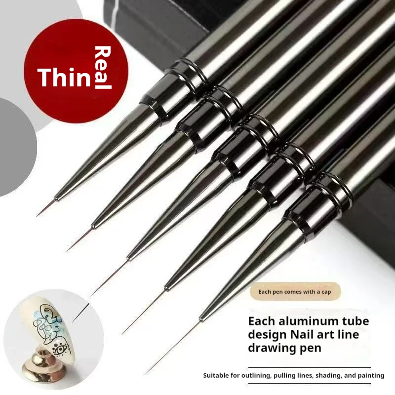 Nails Art Liner Brushes Elongated Lines Striping Drawing Painting 6/9/12/15/18mm Nail Design Pen Professional Manicure Tool