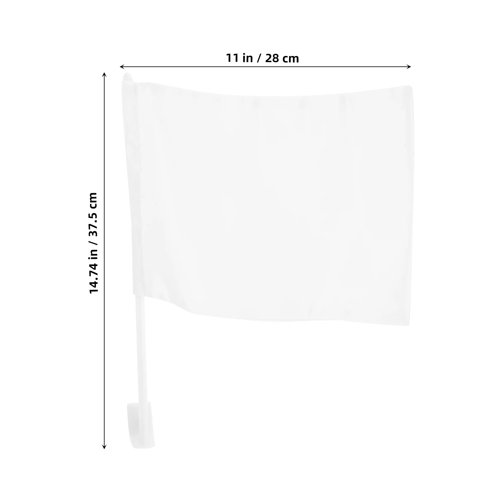 White Blank Car Diy Lawn Outdoor Decor Heat Transfer Solid Color Yard Durable Double Sided Easy Clean Diy Flag Ornament Car