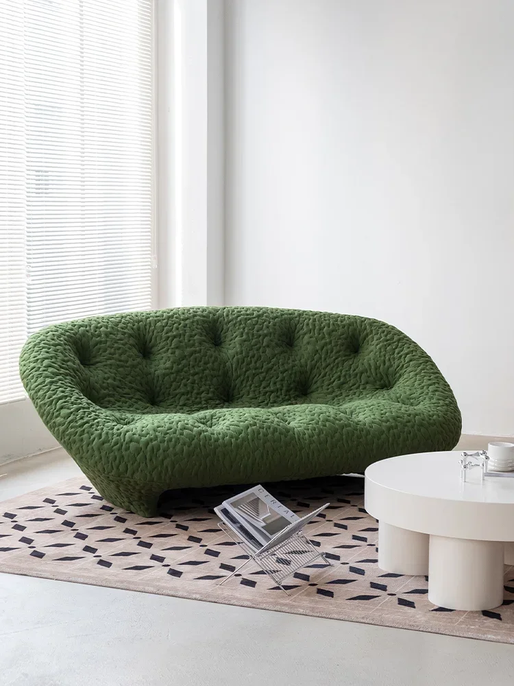 Shuogu Freehand Espaço Shell Sofá, Minimalista Criativo Curvo, Retro Verde, Internet Celebrity Art Designer