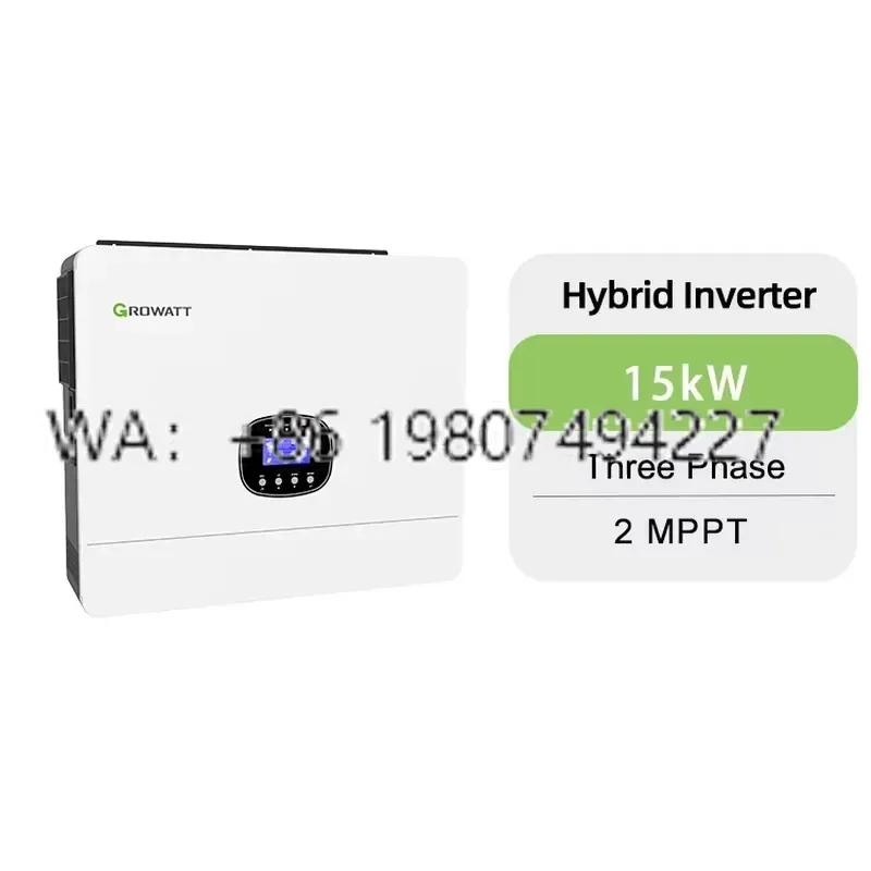 for Growatt SPE 15KTL3 HVM 15kw Three Phase Hybrid Solar Inverter 15000W 3 Phase Grid Tie Power Converter