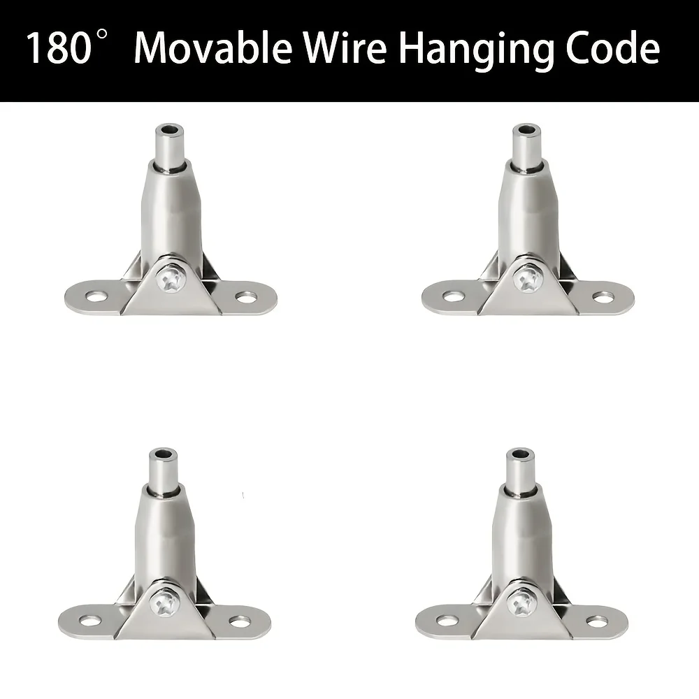 

4PCS 180 ° Adjustable Hanging Code, Advertising Board Fixed Connector, Steel Wire Rope Hardware Accessories.
