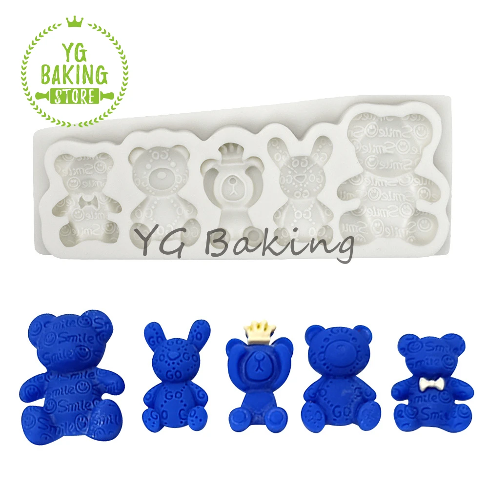 Dorica New Arrival Cute Bear Fondant Sugarcraft Cake Silicone Mold Cake Decorating Tools Kitchen Accessories Baking Mould