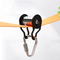 Kit de polia esportiva para quintal de obstáculos, polia Slackline, tirolesa para criança, carga máxima 110lb, 50kg