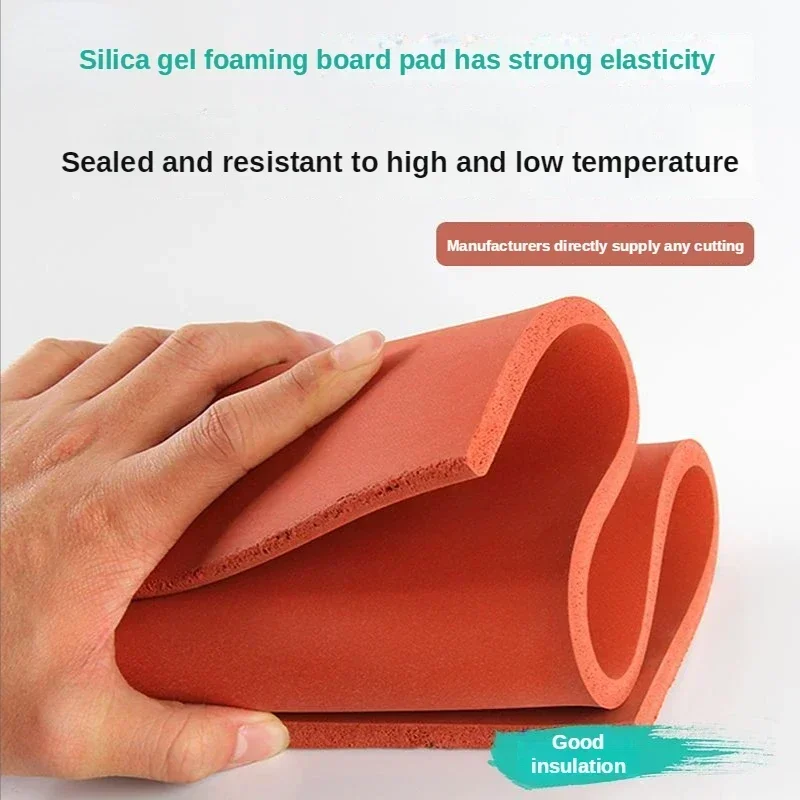 Multi size high-temperature resistant silicone rubber foam board, high-quality foam red cloth pattern hot stamping sponge pad