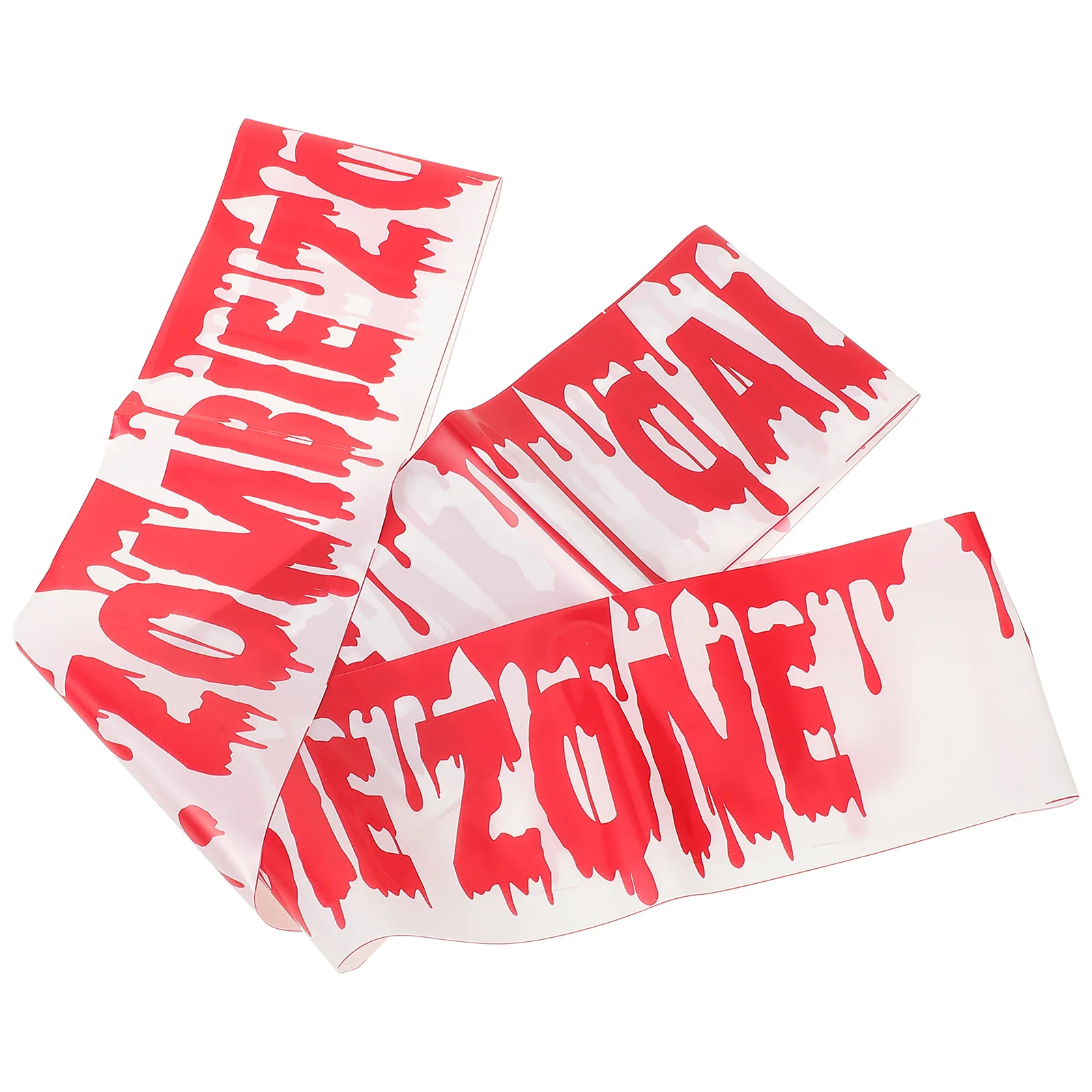 

2pcs Warning Bloody Ribbon Cordon Scary Halloween Spooky PE Line Halloween Bloody Band Plastic Red Zone