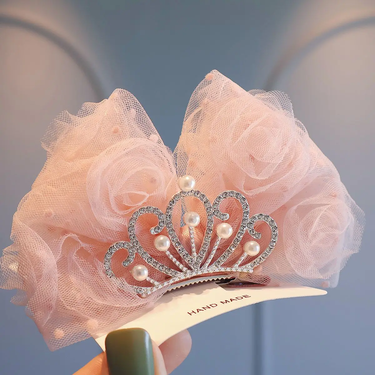 Princess Crown Hair Accessories Pearl Clips Birthday Girl's Hair Decorations Children's Salon Partition Fixed Hair Clips