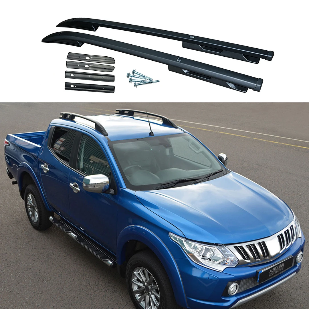 2Pcs Side Roof Rail Roof Rack Bar for Mitsubishi Triton L200 2015-2023 Rooftop Luggage Rails Accessories