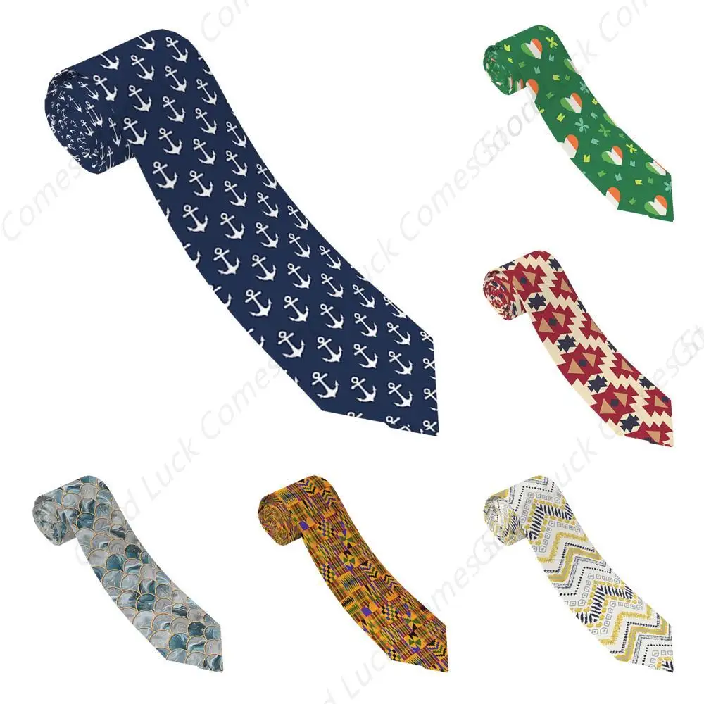 

Nautical Anchor Mens Tie Neck Tie for Wedding Graduation Party Gift for Husband Boyfriend Father's Day