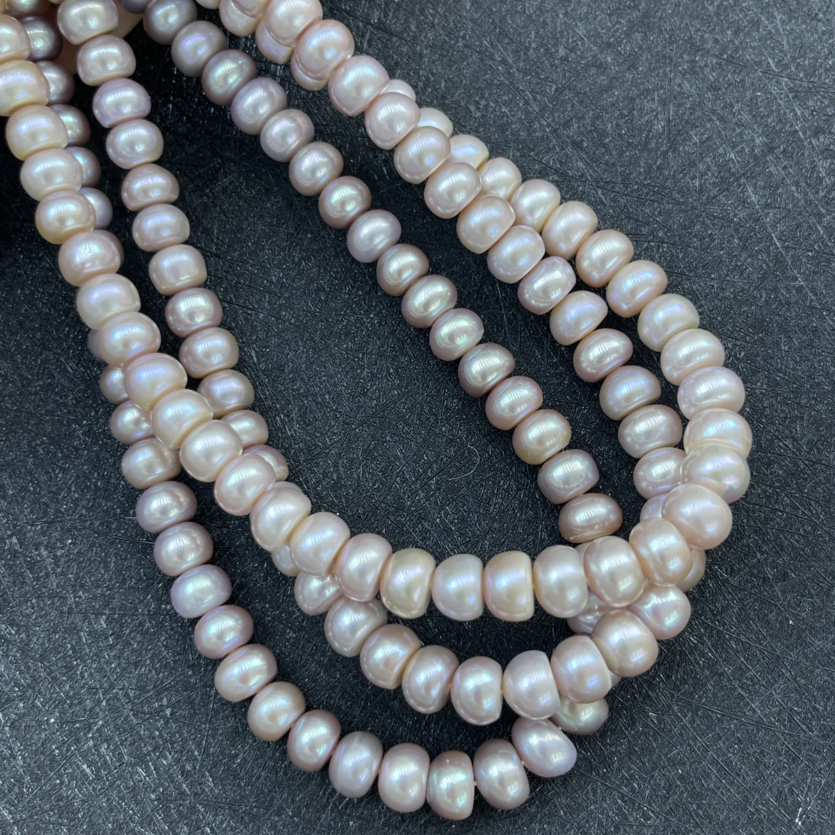 

AAA Natural Freshwater 100%Pearls 9-10mm White Purple Oblate Pearls Loose Beads for Jewelry Making DIY Necklaces Accessories