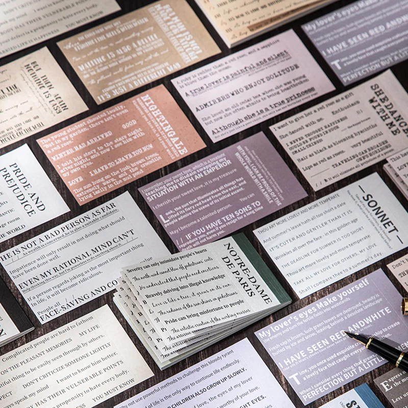 Mr.Paper 3-Pack Book Whisper Notepads - Literary Style Reading Notes, Student Reading Journal, Creative Index Tabs for DIY Decor