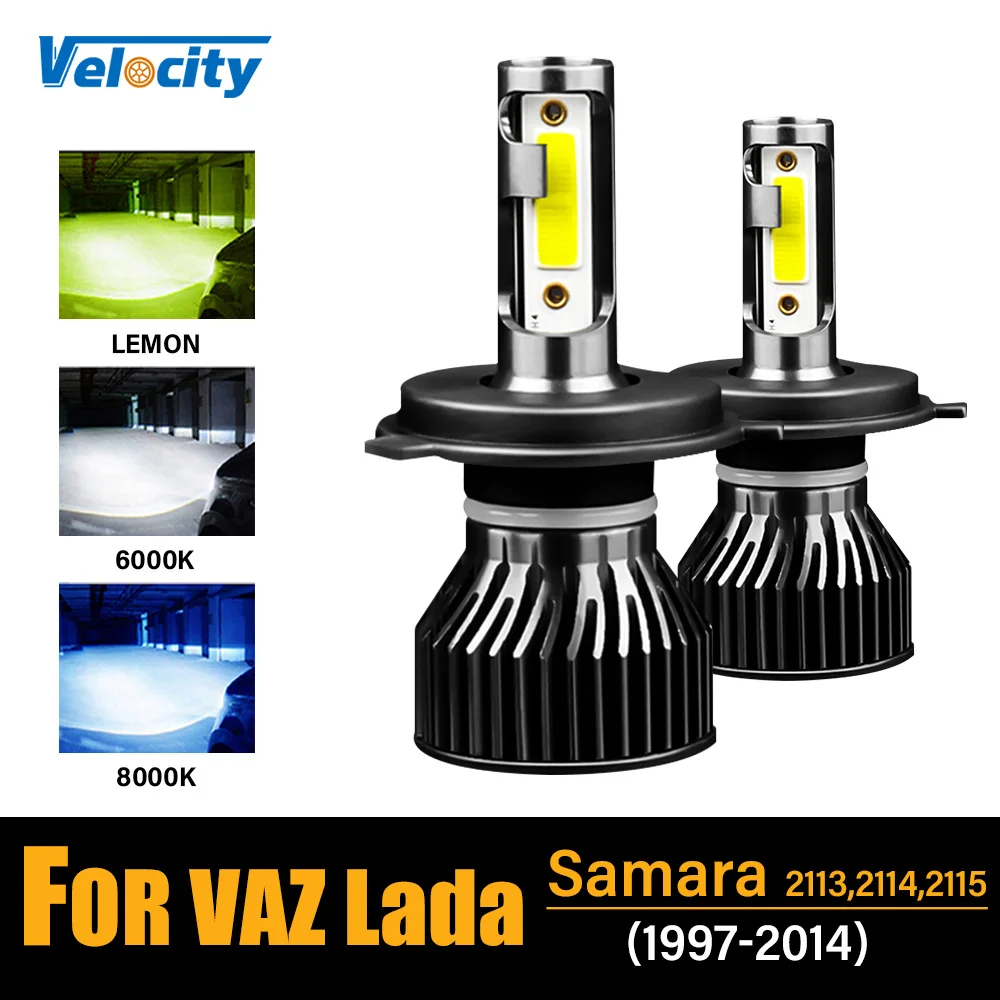 

H7 LED Car Haedlight LED H4 For VAZ Lada Samara 2113,2114 72W 24000LM H11 H27 Low/High Beam Auto Fog Light Hyunda12V 6000K Bulbs