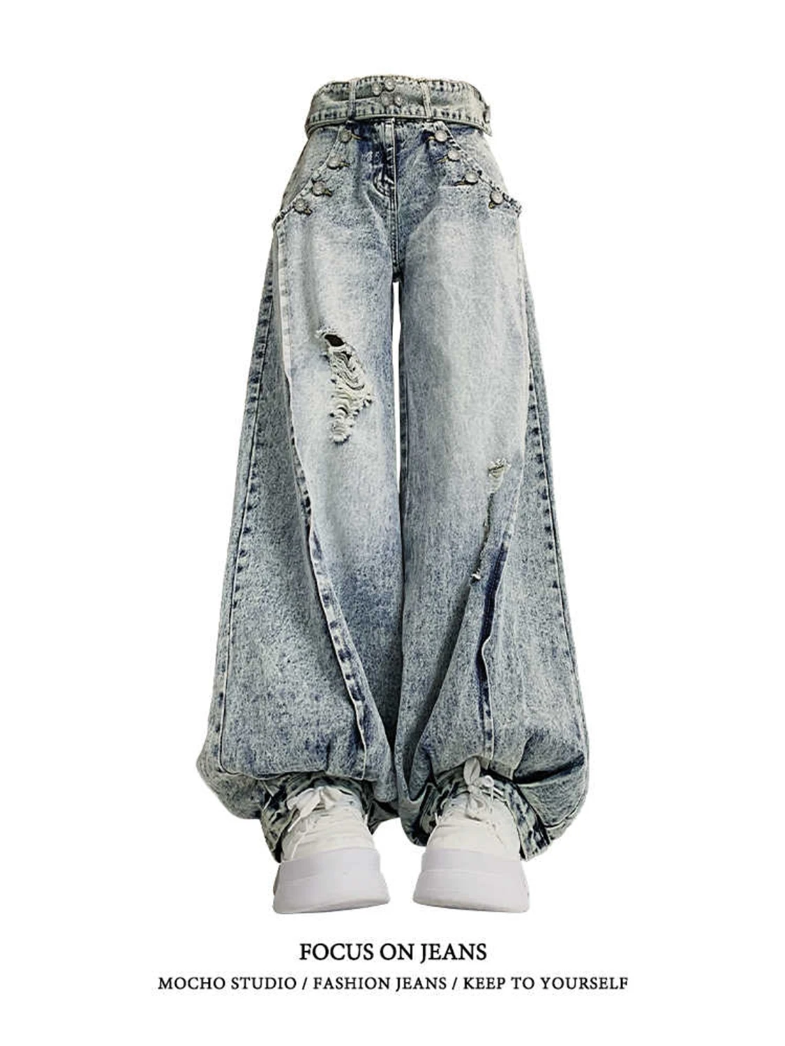 

Women Blue Jeans Vintage Harajuku Y2k Baggy Jean Pants Japanese 2000s Style Oversize Grunge Hip Hop Denim Trousers Clothes 2025