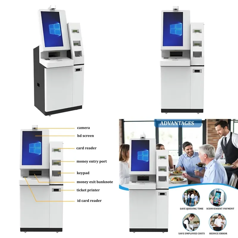 for Multi-Functional Self-Service All-In-One Machine Intelligent Kiosk Solution with Printer and Card Dispenser