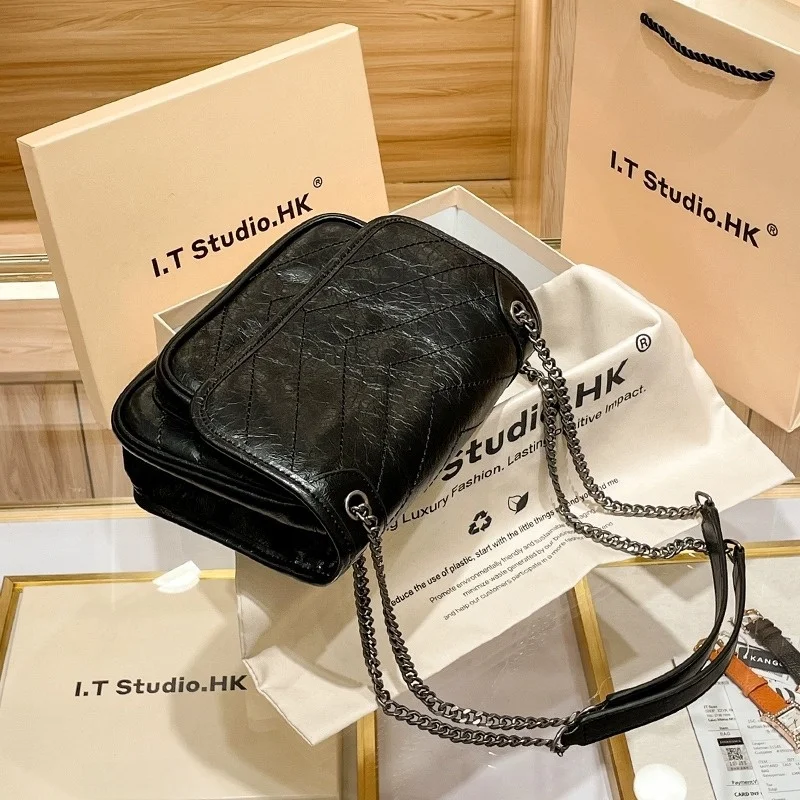 

Кожаная сумка через плечо, новая летняя сумка-мессенджер в стиле ретро, женская сумка на цепочке, повседневная женская сумка высокого качества