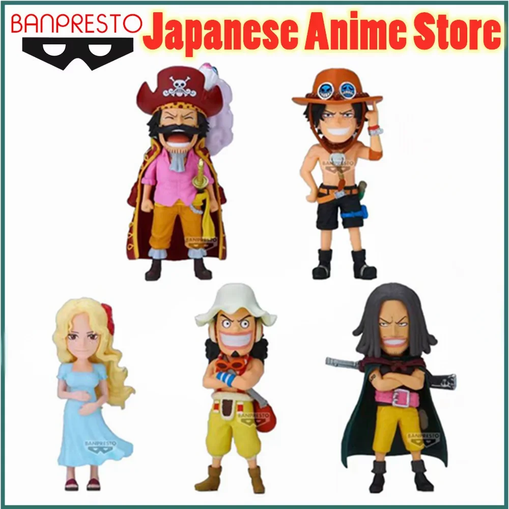 Figura de Acción Original de Banpresto Anime Bandai One Piece WCF Bloodline 2, Roger, Ace, Rouge, Usopp, Yasopp, Juguete Coleccionable