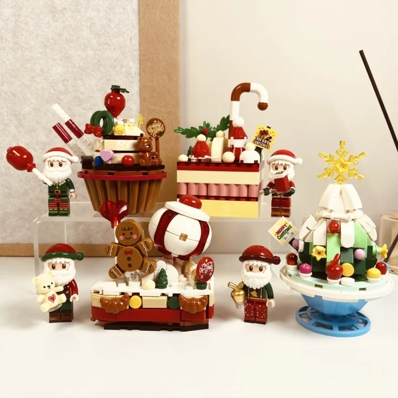 

Keeppley Рождественская коробка для десерта Колобок Мороженое Пирог Головоломка Сборка Строительный блок Игрушка Изысканный орнамент Модель Подарок