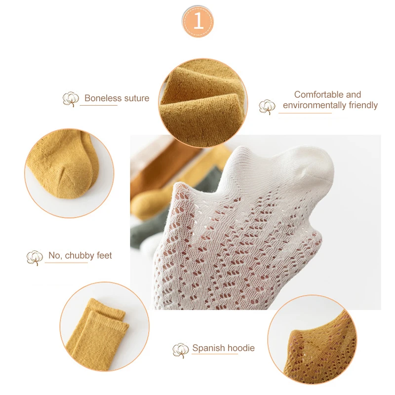 Baby Mädchen Prinzessin gestrickte Netz socken Sommer weiche Kleinkind Mädchen Knies trümpfe Baumwolle Kleinkind Neugeborene Mädchen lange Röhren strümpfe – Detail 11