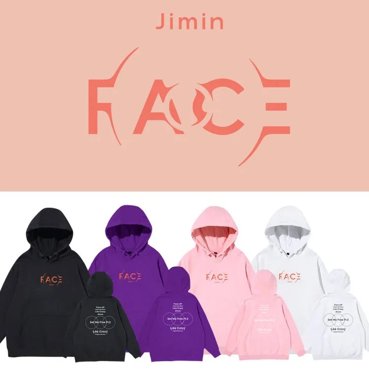 South Korea\'s Bulletproof Jimin Piajimin Album Face Around The Same Spring And Autumn Winter Long-Sleeved Cotton Hoodie Hoodie