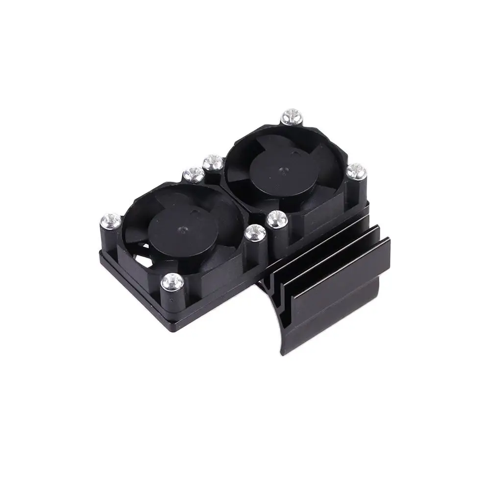 540 550 Motor Heat Sink 2 Fan Cooling Racing Heatsink Electric Dual Proof Cover aluminum Twin 1/10 1/8 RC Car 36mm Motor