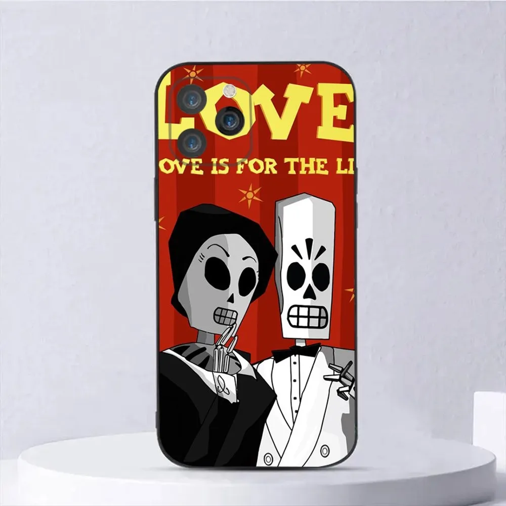 G-Grim Fandango Game Phone Case For iPhone 15,14,13,12,11,Plus,Pro Max,XS,X,XR,SE,Mini,8,7 Soft Silicone Black Cover