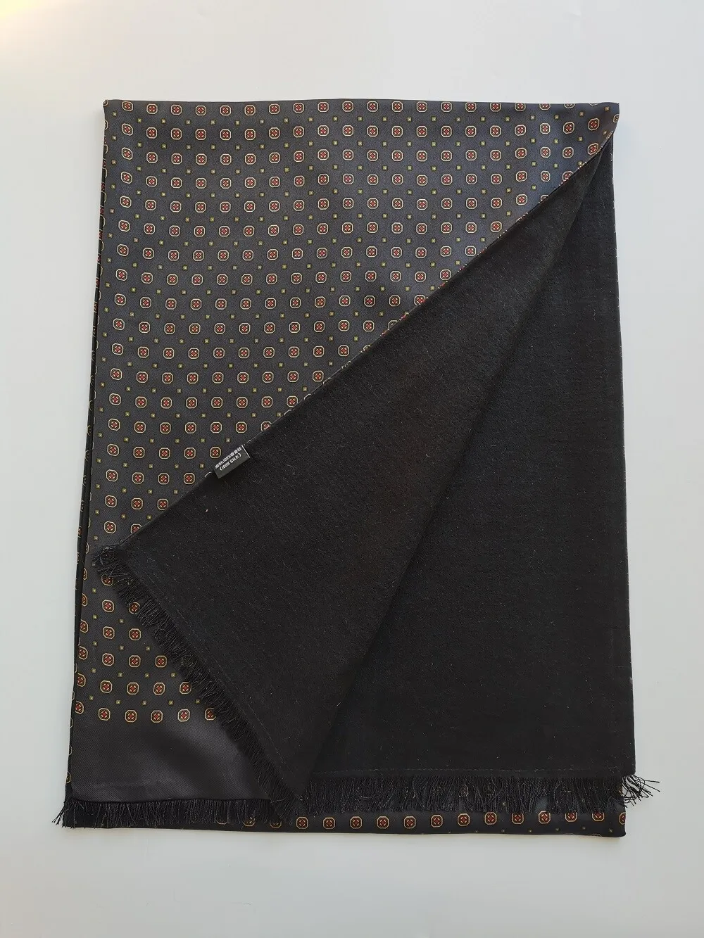 FEIMANYUANMen's 100% Silk Scarf Soft Nap Long Neckerchief Double Layer Winter Warm 170cm