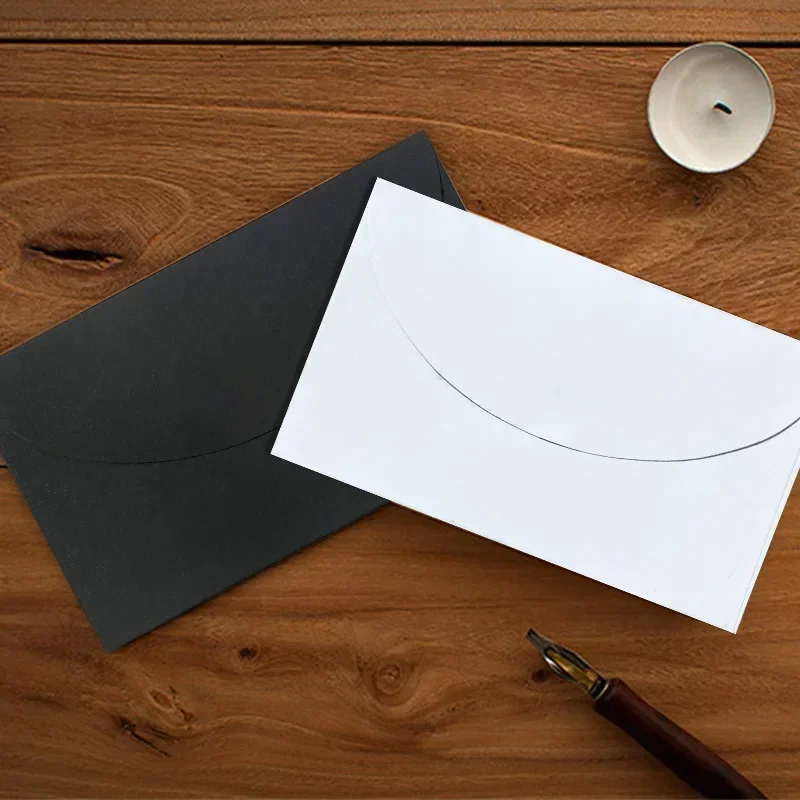 20pcs Paper Envelopes 10cm Small Kraft Paper Envelopes Simple Solid Color Envelopes Festival Gift Envelopes