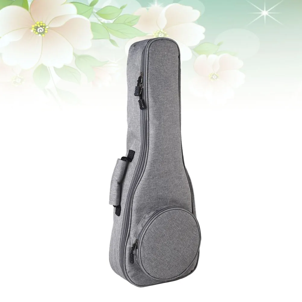 

Waterproof 23-Inch Thickened Canvas Ukulele Bag With Strap Lightweight Grey Guitar Case High-End Musical Instrument Protection