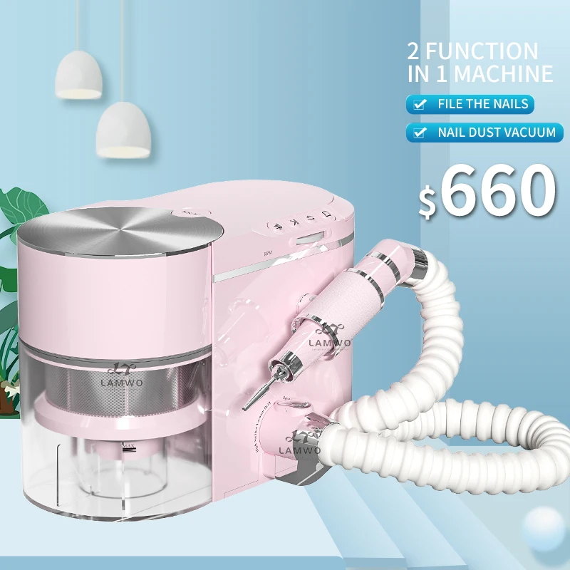 

LAMWO DAICHONG 2in1 Nail Drill Vacuum Cleaner Machine Nails Dust Collector for Salon