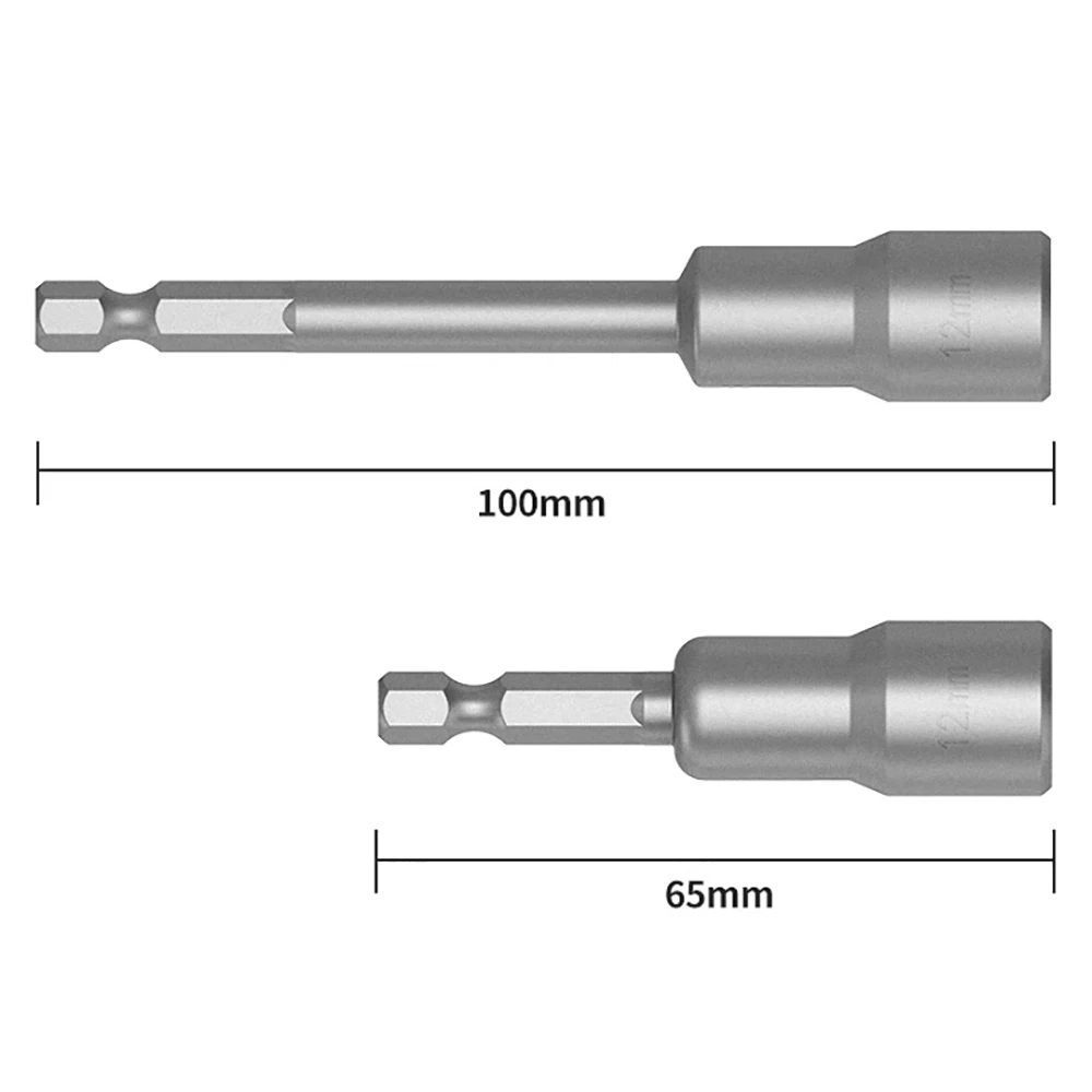 H5-H14 تأثير المقبس المغناطيسي الجوز مفك 6.35 مللي متر عرافة مفتاح مجموعة مثقاب الخشب محول ل تدريبات الطاقة تأثير السائقين المقبس عدة #2