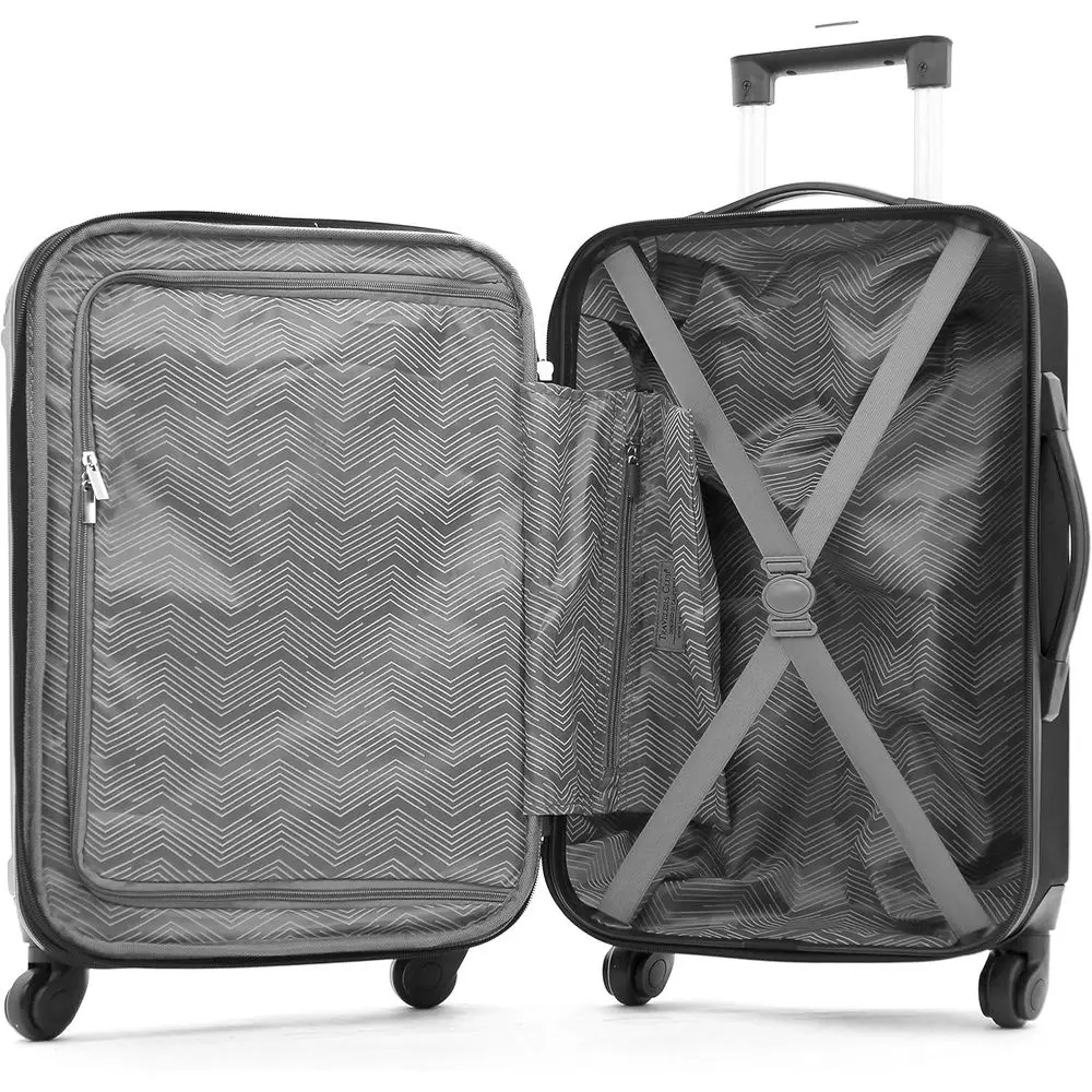 Midtown Hardside 4-Piece Large Travel Luggage Set in Black