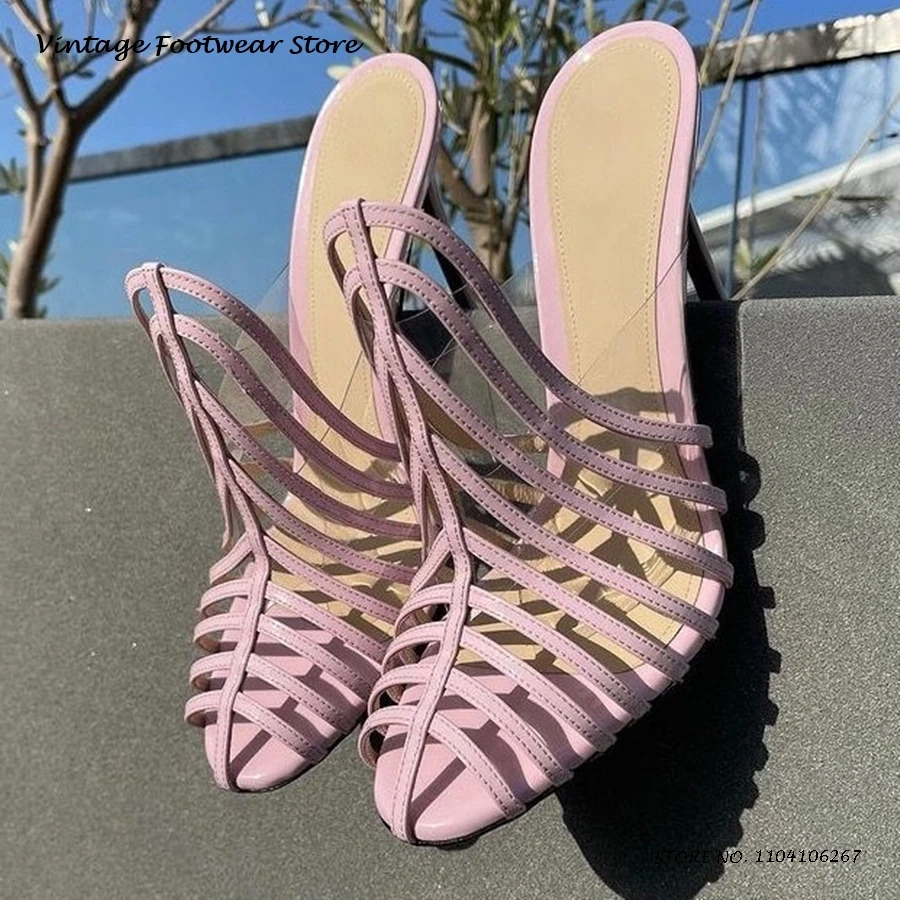 Vintage High Heel Strappy Mule - Vintage Fashion Rome ulasan dan harga