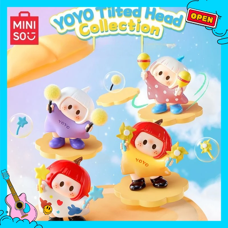 

MINISO YoYo Tiltted Head Collection Series Icon Box Blind Box Figure Cute Collectible Desk Decor Gift for Girl