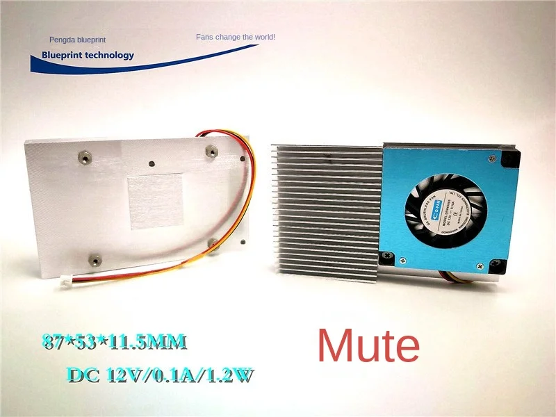 

New Mute 86*53 * 11MM 8.6cm Graphics Card Motherboard 12v0.1a Aluminum Sheet Turbine Blast Cooling Fan