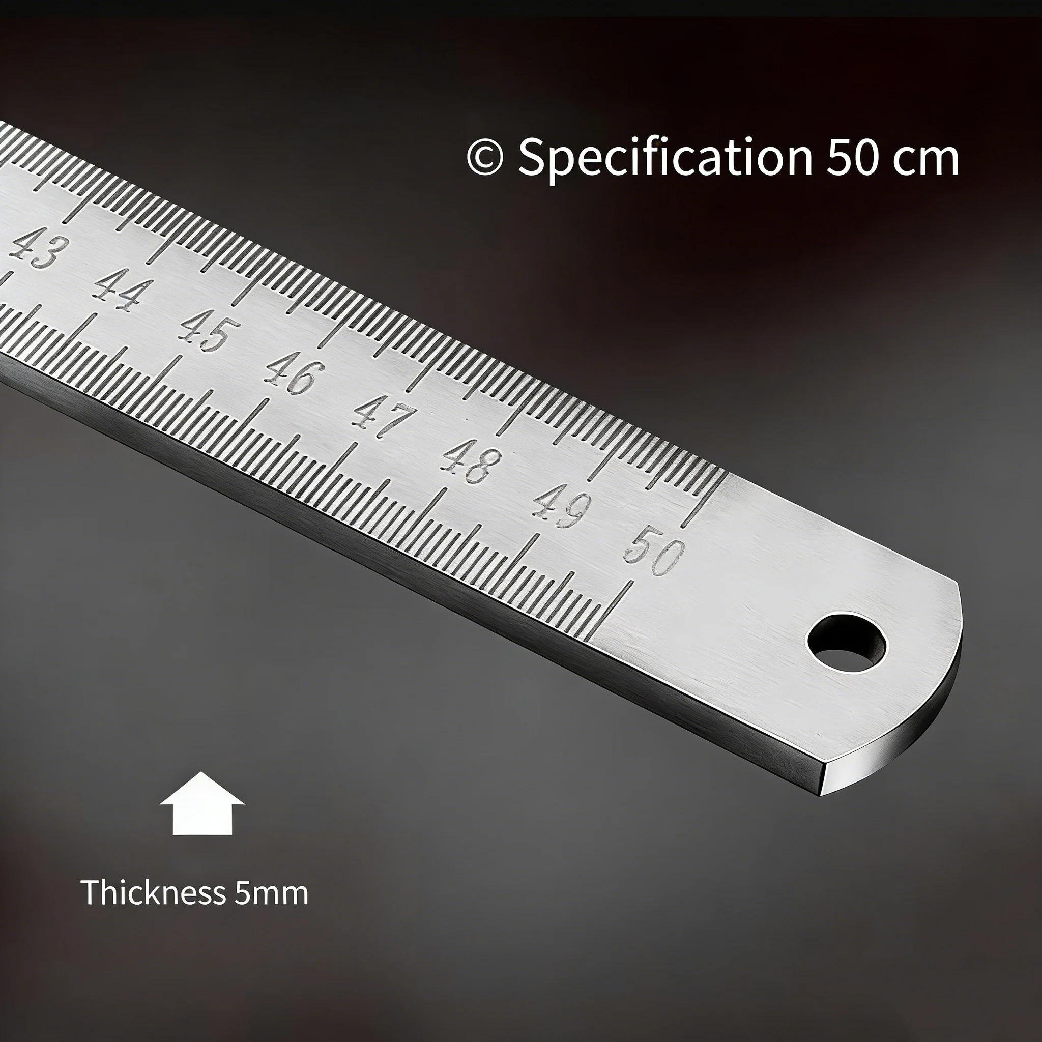 50cm Stainless Steel Ruler, Dual-Use Measuring Tool & Emergency Window Breaker, Professional Survival Lifesaver for Car view 6