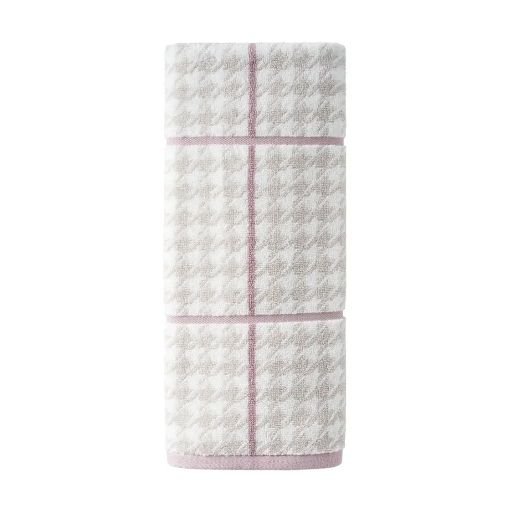 

Plaid Hand Towel, 28" x 16", Rose Pink